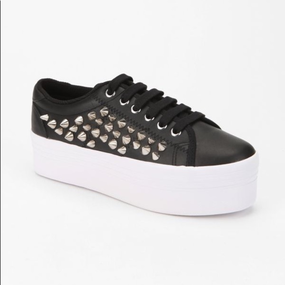 Jeffrey Campbell zOMG silver stud platform sneaker